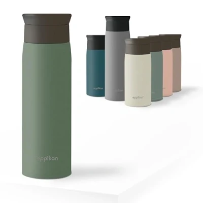 Image de eppikan eppiToGo Mug isotherme, tasse isotherme en acier inoxydable, à café, de voyage 350 ml, 500 avec ouverture hygiénique 360 pour boire (Xanadu, ml)