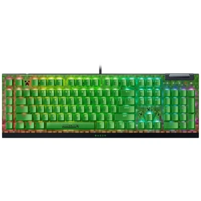 Image de Razer BlackWidow V4 X Minecraft Edition Clavier mécanique de Jeu Chroma RGB (interrupteurs mécaniques Vert, 6 Touches Macro dédiées, Double Capsule ABS) US Layout