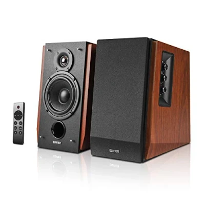 Image de Enceintes de Bibliothèque Sans Fil actives Edifier R1700BTs Bluetooth v5.0, 2.0, pour Moniteur Studio en Champ Proche 66 W RMS avec Sortie Ligne Caisson Basses Boîtier Bois