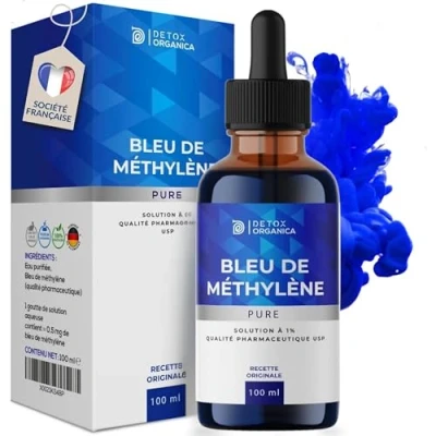 Image de Bleu de Methylene Pur 100ml [ Qualité Pharmaceutique flacon Pipette ] Solution aqueuse 1% Premium, 100% USP Fabriqué, Testé et certifié laboratoire Allemagne