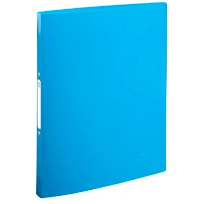 Image de Exacompta Réf. 54110E Carton de 20 classeurs souples Bee Blue 2 anneaux ronds diamètre 15 mm dos dimensions extérieures 32 x 25 cm format à classer A4 couleurs assorties