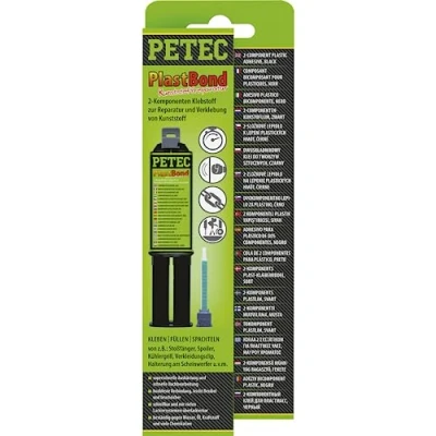 Image de PETEC 98325 Kit de réparation, réparation des plastiques 40C +140C noir polissable, résistant à l&#039;huile, revernissable Cartouche 24