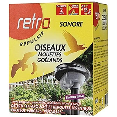 Image de Retro RÉPULSIF SONORE Oiseaux MOUETTES GOÉLANDS Détecte, effarouche et Repousse Les RUSOI1