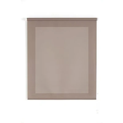 Image de Uniestor Basic Store Enrouleur uni translucide Marron, 120 x 175 cm (Largeur Hauteur) Taille du Tissu 117 170 cm. Stores de fenêtre