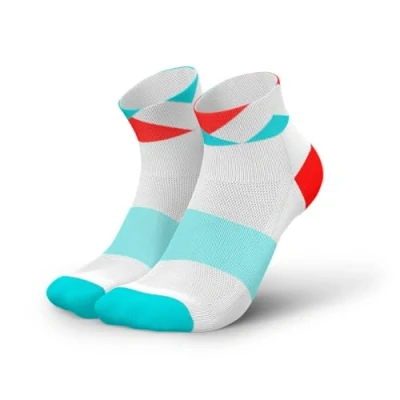 Image de INCYLENCE 1 paire de chaussettes course courtes pour homme et femme avec légère compression, Peaks Cyan Inferno, 35 38