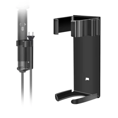 Image de POFIBO Support pour Dyson Airwrap, Mural sans PerçAge Lisseur, Compatible avec Divers Barils De Fer à Friser, Lisseurs, Brosse Lisser (Noir)