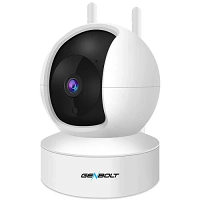 Image de Caméra Surveillance WiFi Intérieure, GENBOLT IP Camera Moniteur avec Détection Humanoïde,Vision Nocturne, 4X Zoom Pan Tilt, Audio Bidirectionnelle pour Bébé et Animal Maison Sécurité