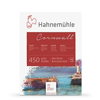 Image de Hahnemuhle Cornwall 450gsm Block 24 x 32cm Rough