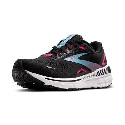 Image de Brooks GTS 23 GTX Chaussures de running stables, Femme, Taille: 37.5, Black knockout pink aqua Textile
