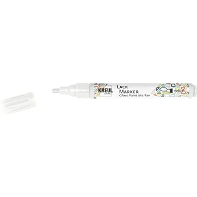 Image de KREUL 47010 Crayon laque medium blanc, avec pointe ogive épaisseur de trait 2 4 mm pour créer, écrire et décorer des petits cadeaux originaux, cartes, etc.