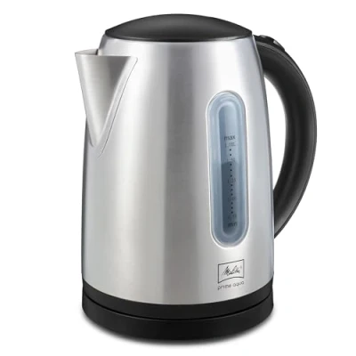 Image de Melitta Bouilloire, Graduation Éclairée, Capacité 1,7 L, Prime Aqua, Noir/Inox, 1018 02