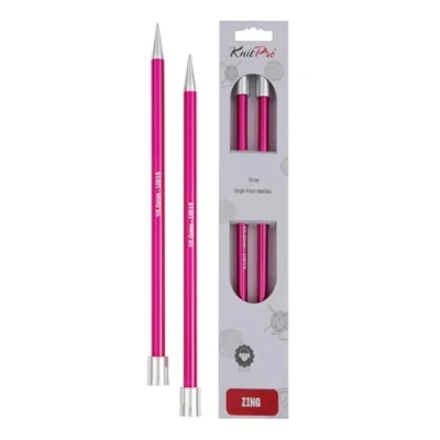 Image de KnitPro Zing Aiguilles à Tricoter en Aluminium, Un Seul côté Multicolore 40 cm X 10 mm
