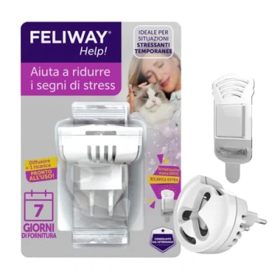Image de FELIWAY® Help! Diffuseur + Recharge 7 Jours Aide Votre Chat à Faire Face des Situations momentanées de Stress phéromones félines apaisantes et Anti pour Chats