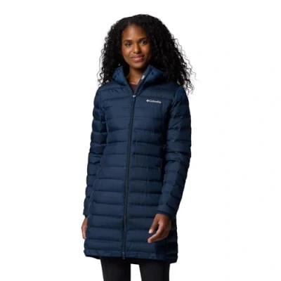 Image de Columbia LAKE 22 II DOWN LONG Hooded Jacket Doudoune, Femme, Taille: Small, Collegiate navy