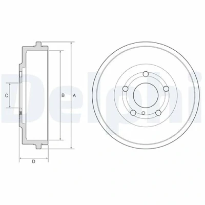 Image de Tambour de frein DELPHI BF639