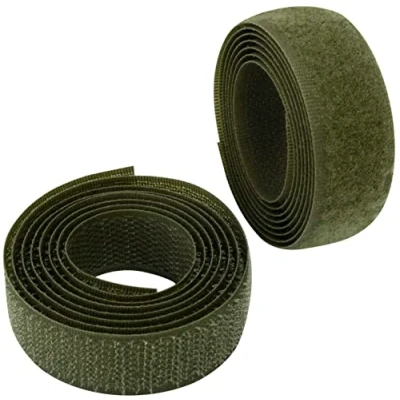 Image de AERZETIX C65904 Bande/rouleau de scratch 20 mm 1 mètre auto agrippant organisateur/serre câbles ruban sac vêtement attache sangle couleur: vert cèdre en polyamide et polyester