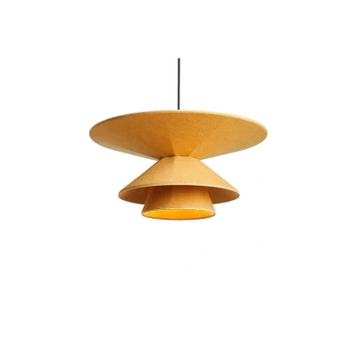 Image de LOOM DESIGN Suspension LED Morphic, jaune, feutre, Ø 50 cm