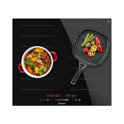 Image de Cecotec Plaque à induction Bolero Squad I 4001 Flex. avec zone flexible, puissance max. de 7200W, 9 niveaux, Touch Slider, Stop&amp;Go, fonction Booster et sécurité enfants.