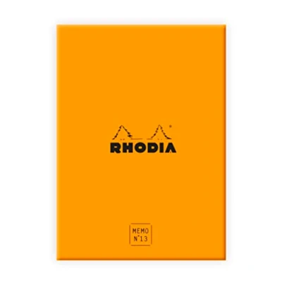 Image de RHODIA 194054C Coffret Bloc Memo N13 Orange A6 11,5 x 16 cm Dot (Pointillés) 240 Feuillets Détachables 80 g/m² Pratique et Compact Collection Rhodiatime
