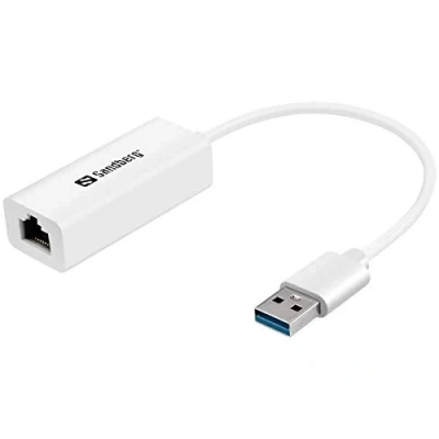 Image de Sandberg USB 3.0 Gigabit Network Converter, Connexion Réseau pour USB, Adaptateur Ethernet vers LAN Rapide, Connecteur RJ45 Compatible avec Windows 11/10/8/7/Vista/XP MacOS