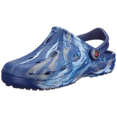 Image de chung shi DUX Duflex Unisex Erwachsene Mules navyeisblaugrau, Taille: 34/35, Navy eisblau grau Matière synthétique souple