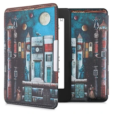 Image de kwmobile Étui Compatible avec Amazon Kindle Paperwhite Coque à Rabat magnétique Tablette eReader Similicuir Multicolore