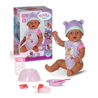 Image de BABY born Eva, Babypuppe mit 10 Funktionen und Accessoires, für Kinder AB 3 Jahren, funktioniert Ohne Batterie, 43cm große Puppe, 836408 Zapf Creation