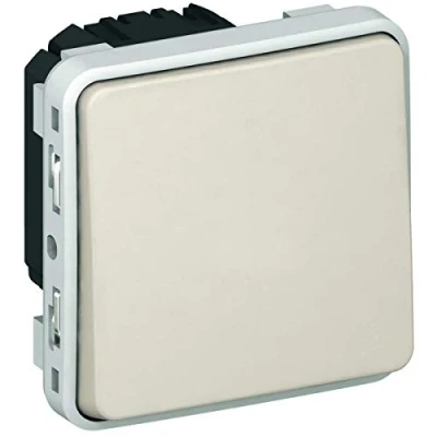 Image de Legrand 069631 Poussoir Inverseur Étanche NO+NF Plexo Composable IP55, 10A, Blanc