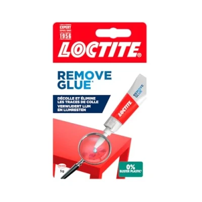 Image de Loctite Détach&#039; Glue (tube de 5 g) Dissolvant colle pour décoller les éléments mal collés Gel transparent éliminer traces anti
