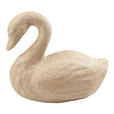 Image de Décopatch SA192C Un support en papier brun mâché 16,5x8,5x14 cm, Cygne