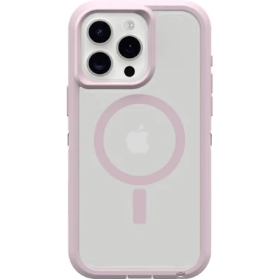 Image de OtterBox Defender Series XT Coque Transparente pour iPhone 15 Pro Max (Transparent), sans écran, Robuste, se clipse sur MagSafe, Cordon de Fixation