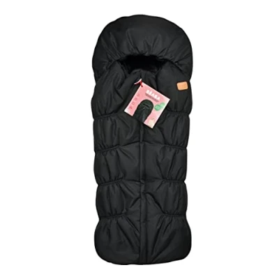 Image de BEABA Chancelière Universerselle Hiver, Compatible Nacelle/Pousette, Intérieur Double Polaire, Ouverture totale, Imperméable, Coupe vent, Respirant, Passage Harnais Dos, High Protect, 6 24 Mois, Noir