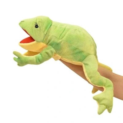 Image de lilizzhoumax Jouets en Peluche Grenouille Marionnette à Main Simulation Jouet Poupée Réaliste Jeu de rôle Mignon éducatifs interactifs pour Enfants Animaux