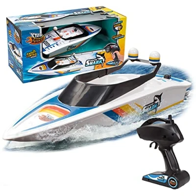 Image de Xtrem Raiders White Shark Bateau Télécommandé Jouet Blanc Telecommandé Enfant Telecommande Rc De Course Radiocommandé Piscine