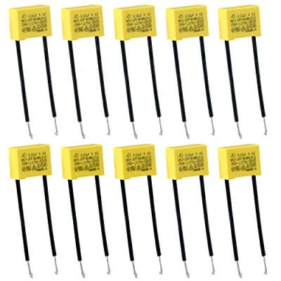 Image de Condensateur Polypropylène, 10 Pièces Sécurité, Composants Condensateurs pour Feux Clignotants Ampoules LED 0.22uf 275V X2