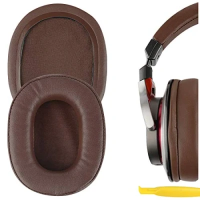 Image de GEEKRIA Earpad Replacement for ATH MSR7 MSR7NC MSR7BK MSR7GM M50 Headphones Ear Pad Cushion Cups Earpads Repair Parts (Brown)
