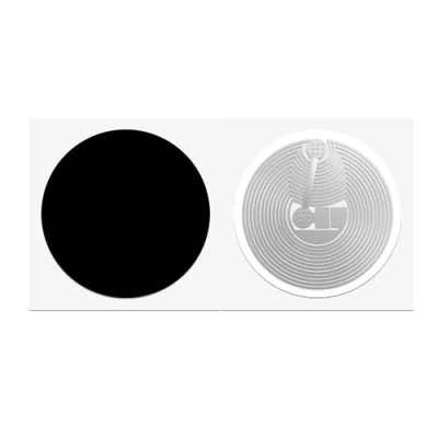 Image de 10PCS Autocollants Tag NFC, Noir NFC 215 étiquettes Collant Programmable NTAG215 Petit Autocollant 25mm, Mémoire 504 octets pour iPhone Android et Tous Les appareils compatibles