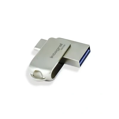 Image de Integral 32GB 360 C Dual USB &amp; 3.0 lecteur flash 32 Go Type A / 3.2 Gen 1 (3.1 1) Argent Neuf