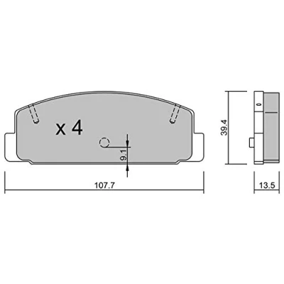 Image de Kit de plaquettes frein, frein à disque METELLI 22 0302 1