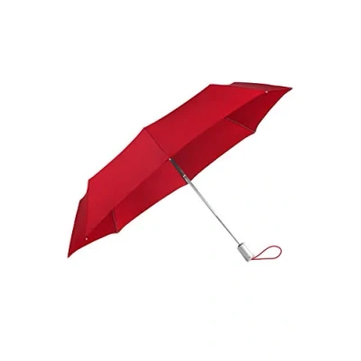 Image de SAMSONITE Alu Drop S Safe 3 Section Auto Open Close Parapluie Pliant, 28.5 cm, Rouge (Tomato)
