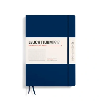 Image de LEUCHTTURM1917 366178 Carnet de notes Composition (B5) Couverture rigide 219 pages numérotées Bleu Marine, pointillé