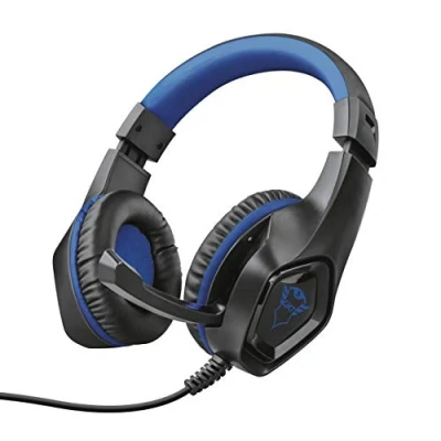 Image de Trust GXT 404B Rana Casque Avec fil Arceau Jouer Noir, Bleu