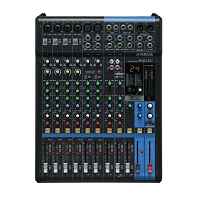 Image de Yamaha MG12XU Console de mixage compacte avec 12 canaux d&#039;entrée, effets, USB et préamplis micro D PRE