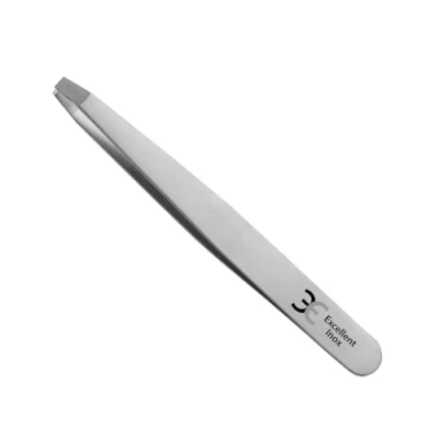 Image de Excellent Pince à épiler (pince aiguisée la main avec différentes pointes, épilation des sourcils, enlever les poils incarnés, qualité professionnelle, acier inoxydable) (coudée et pointe