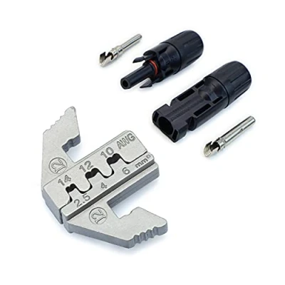 Image de Wirefy Pince à sertir pour connecteurs électriques cliquet avec matrices interchangeables, ICD I2, Matrice de sertissage solaires compatibile MC4