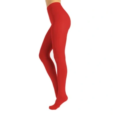 Image de CALZITALY Collants Opaque en Douce Microfibre de Couleur S, M, L, XL, XXL, 3XL, 4XL 80 DEN Fabriqué Italie (4XL, Rouge)