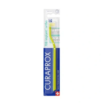 Image de Curaprox CS 708 Brosse à dents orthopédique Vert/jaune