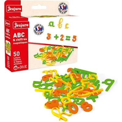 Image de JeuJura Loisir Créatif Comme à l&#039;école 50 lettres, chiffres et signess aimantés