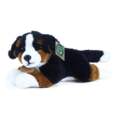 Image de RAPPA Peluche Bouvier Bernois couché 23 cm ECO Friendly