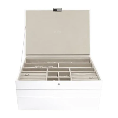 Image de Stackers Ensemble de 3 boîtes à bijoux superposables grande taille taupe